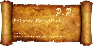 Polster Pelbárt névjegykártya